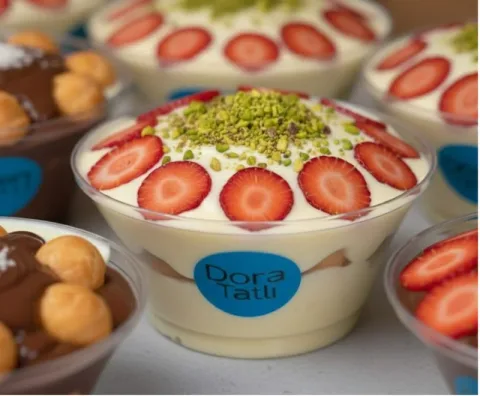 Beyaz Çikolatalı Antep Fıstıklı Profiterol
